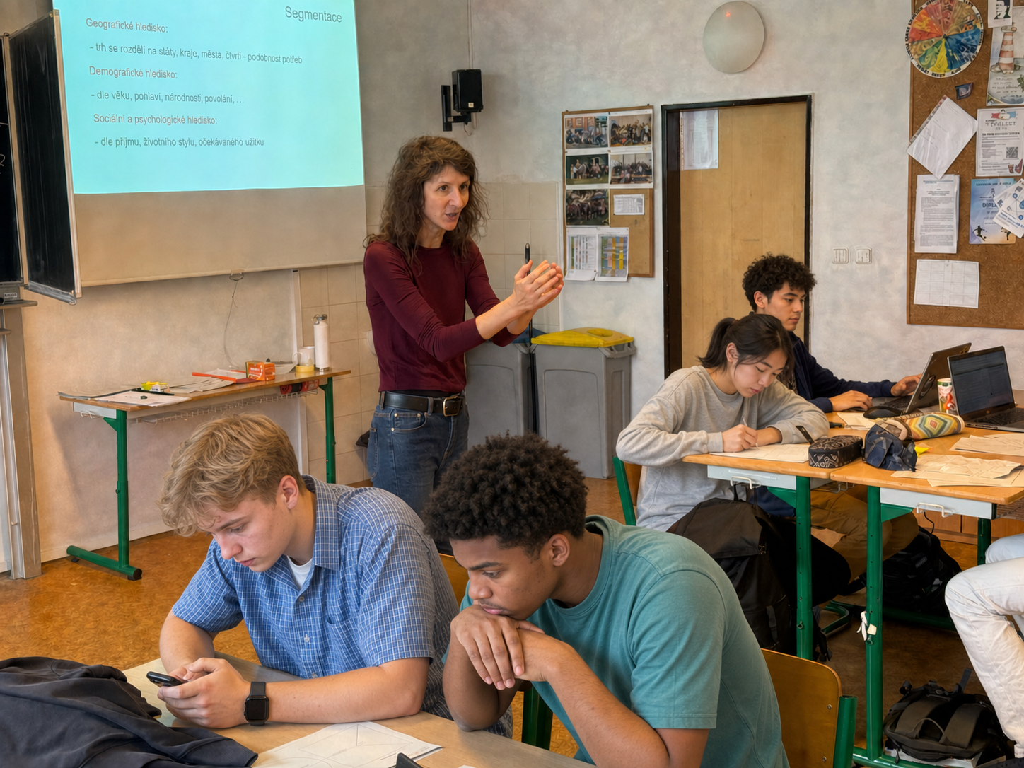 Secondary-school students working during the entrepreneurship programme
